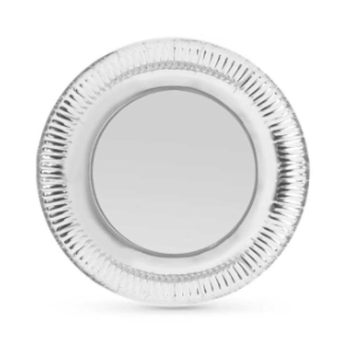 Tallriksset Algon Rund Silvrig Papp Engångsanvändning 23 x 23 x 1,5 cm 10 antal