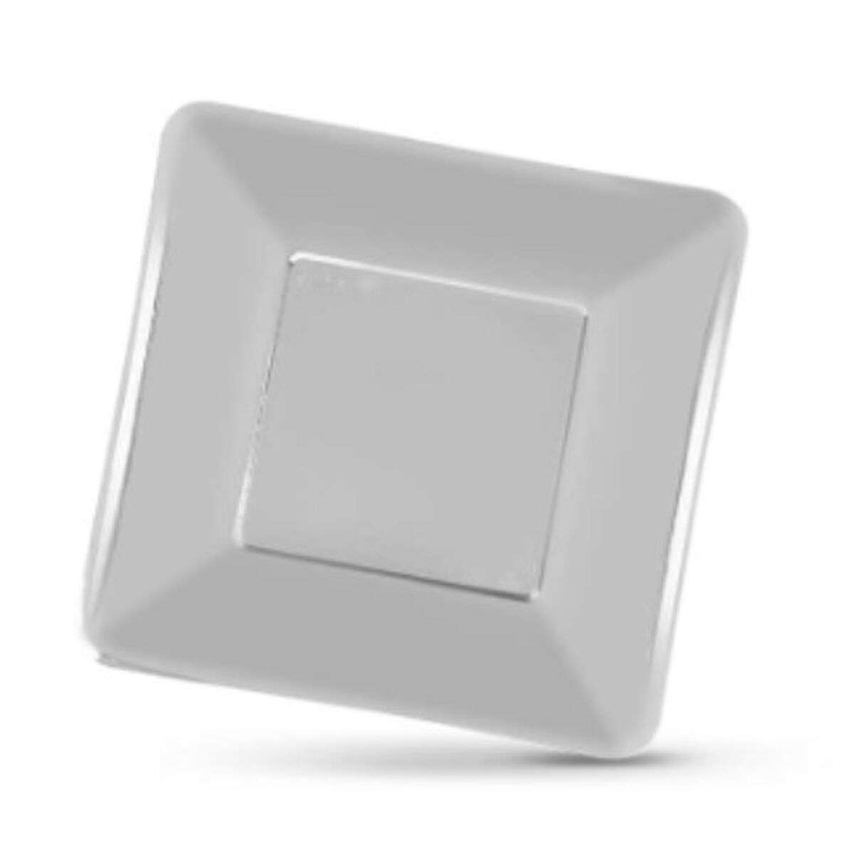 Tallriksset Algon Fyrkantig Silvrig Papp Engångsanvändning 19 x 19 x 1 cm 12 antal