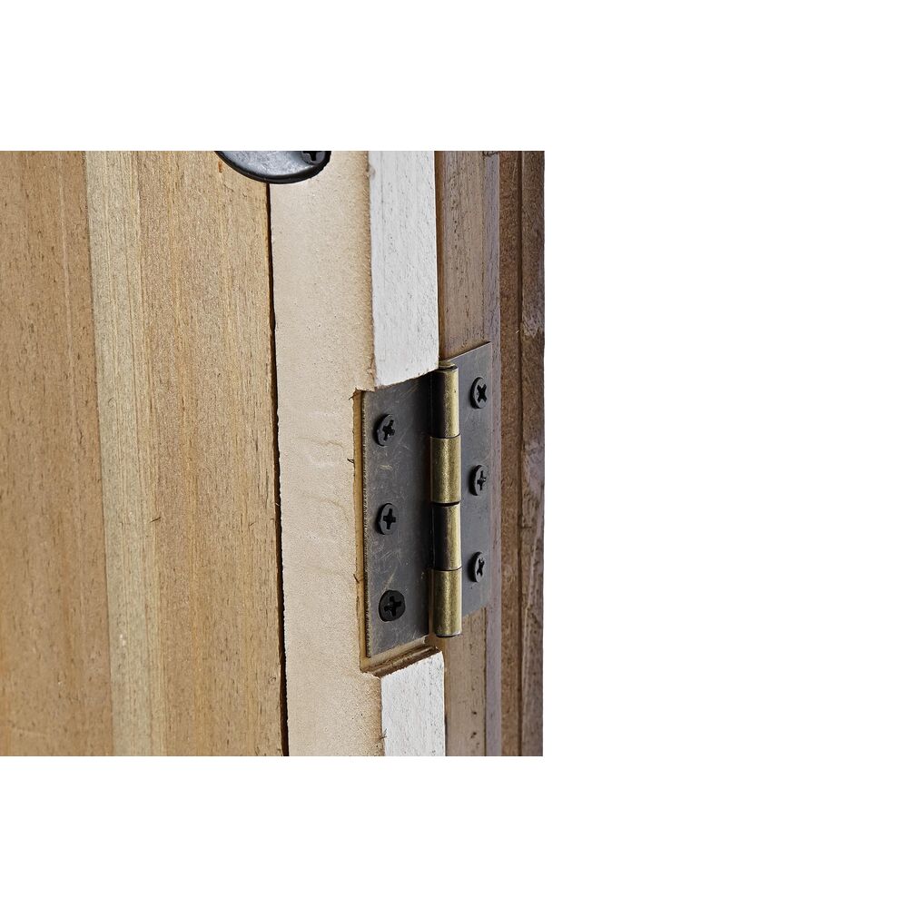 Väggspegel DKD Home Decor Naturell Metall MDF Fönster Vit Mörkgrå (60 x 5 x 138 cm) - 4