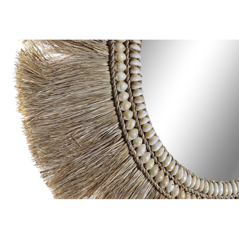 Väggspegel DKD Home Decor Glas Naturell Jute (60 x 2 x 60 cm) - 2