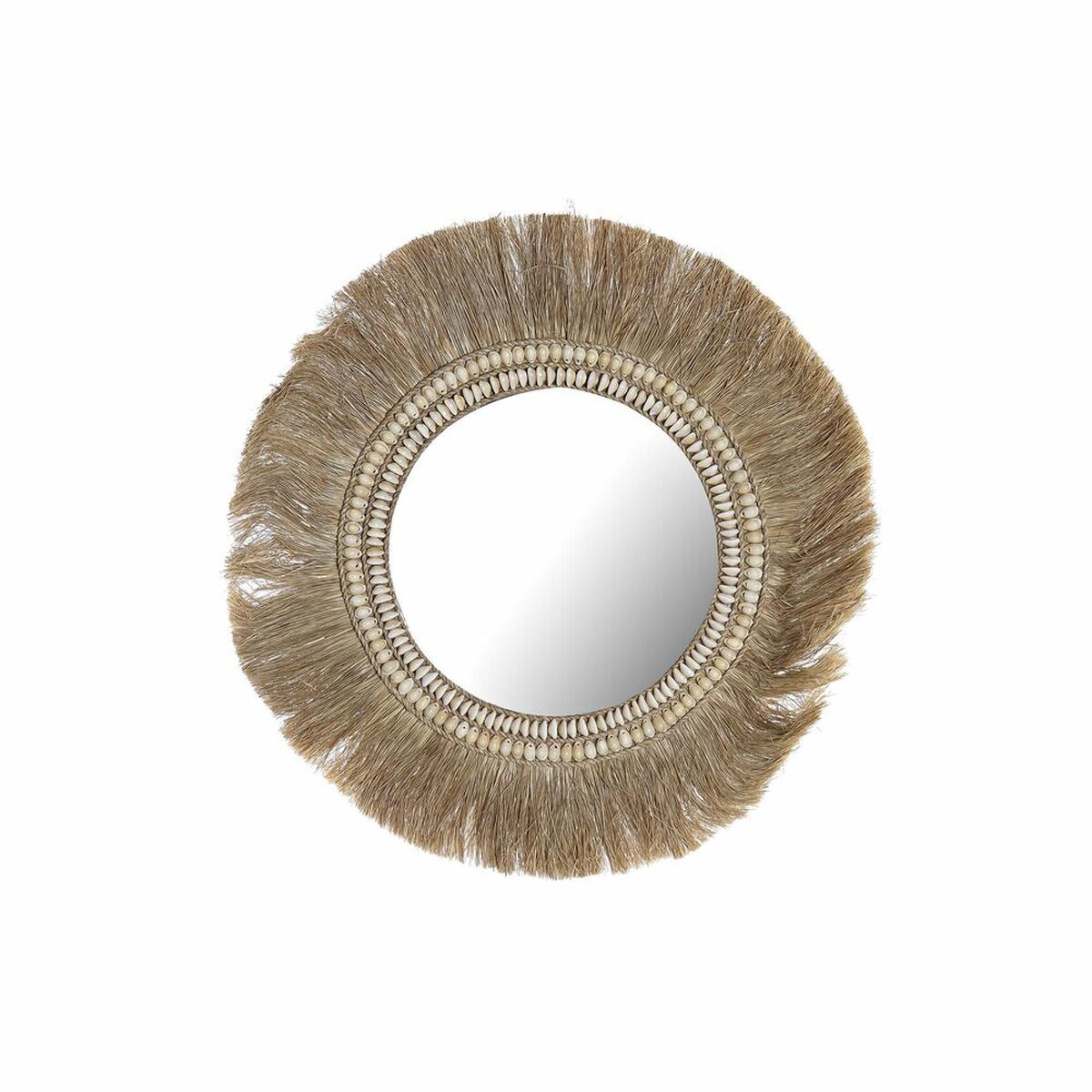 Väggspegel DKD Home Decor Glas Naturell Jute (60 x 2 x 60 cm) - 4