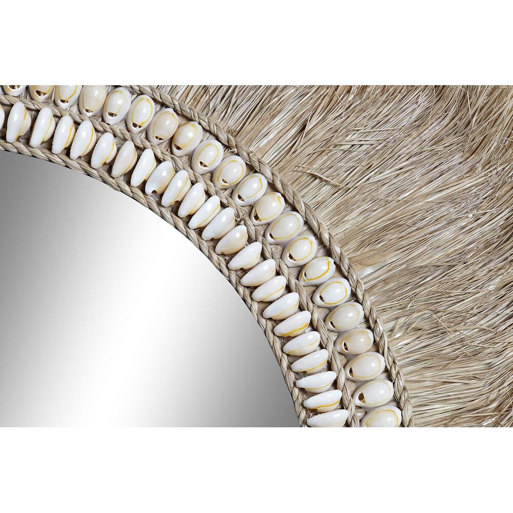 Väggspegel DKD Home Decor Glas Naturell Jute (60 x 2 x 60 cm) - 3