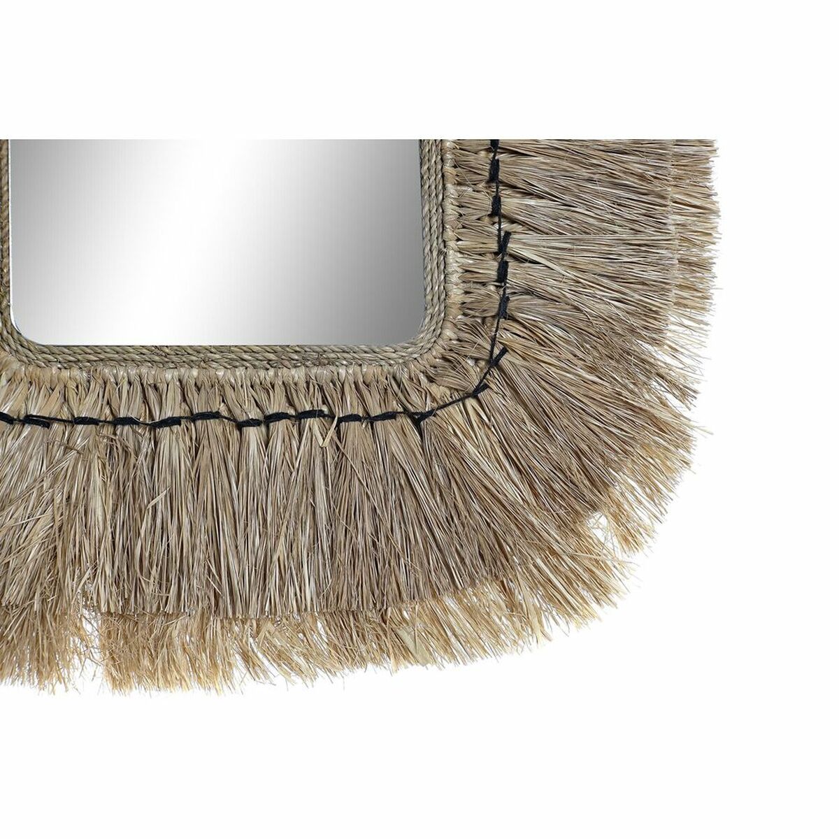 Väggspegel DKD Home Decor Glas Naturell Jute (50 x 2 x 60 cm) - 6