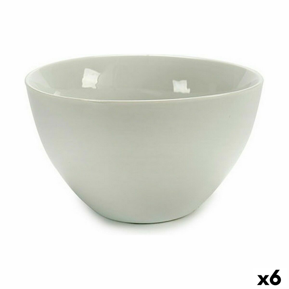 Skål 13 x 7,2 x 13 cm Porslin Vit 600 ml (6 antal)