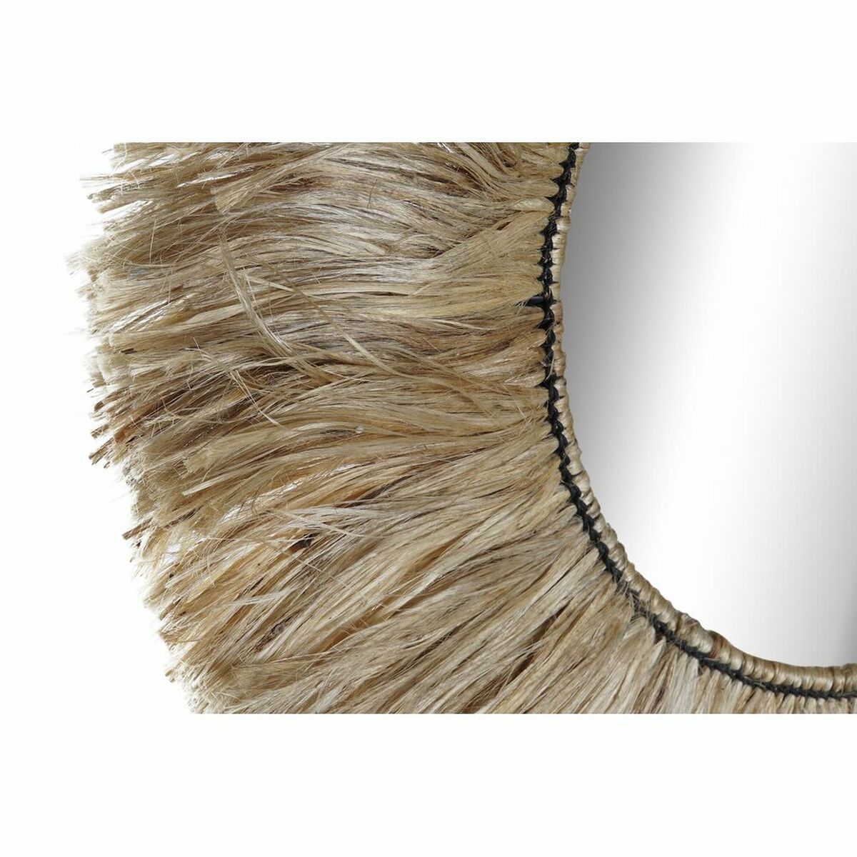 Väggspegel DKD Home Decor Glas Naturell Jute (64 x 3 x 64 cm) - 5
