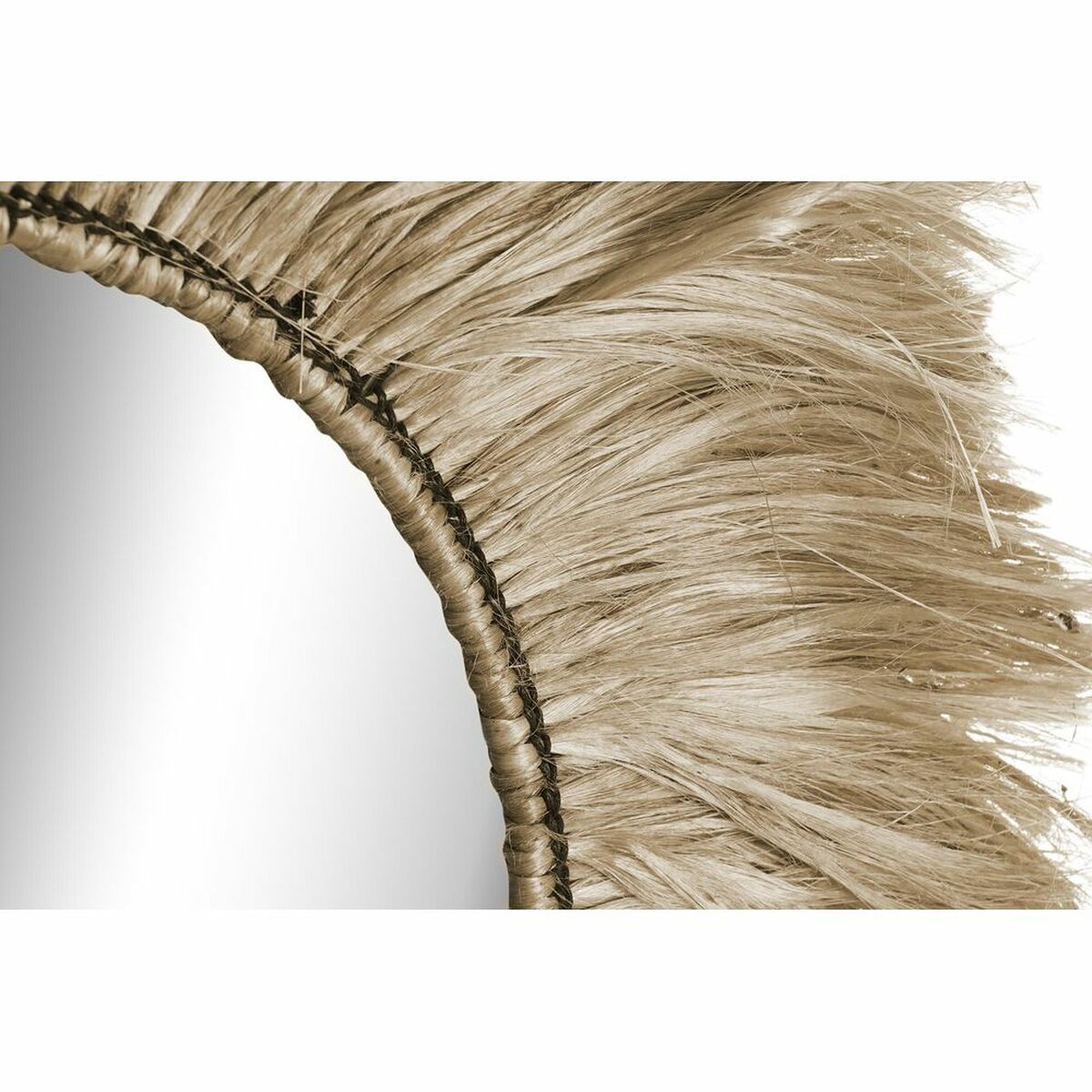 Väggspegel DKD Home Decor Glas Naturell Jute (64 x 3 x 64 cm) - 6