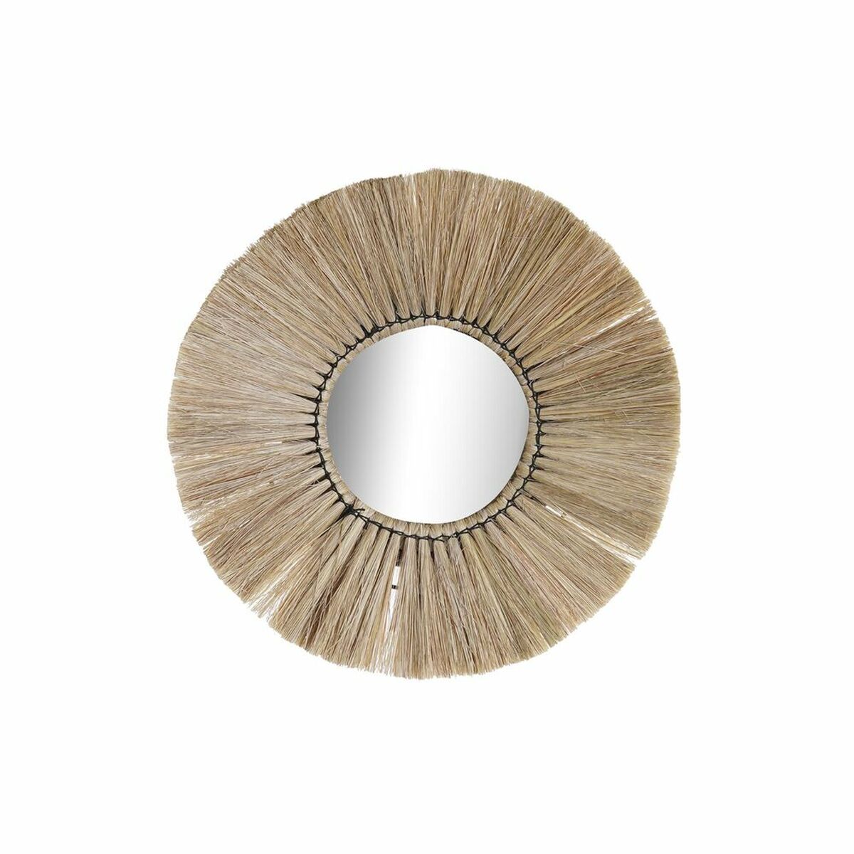 Väggspegel DKD Home Decor Glas Naturell Jute (45 x 3 x 45 cm) - 4