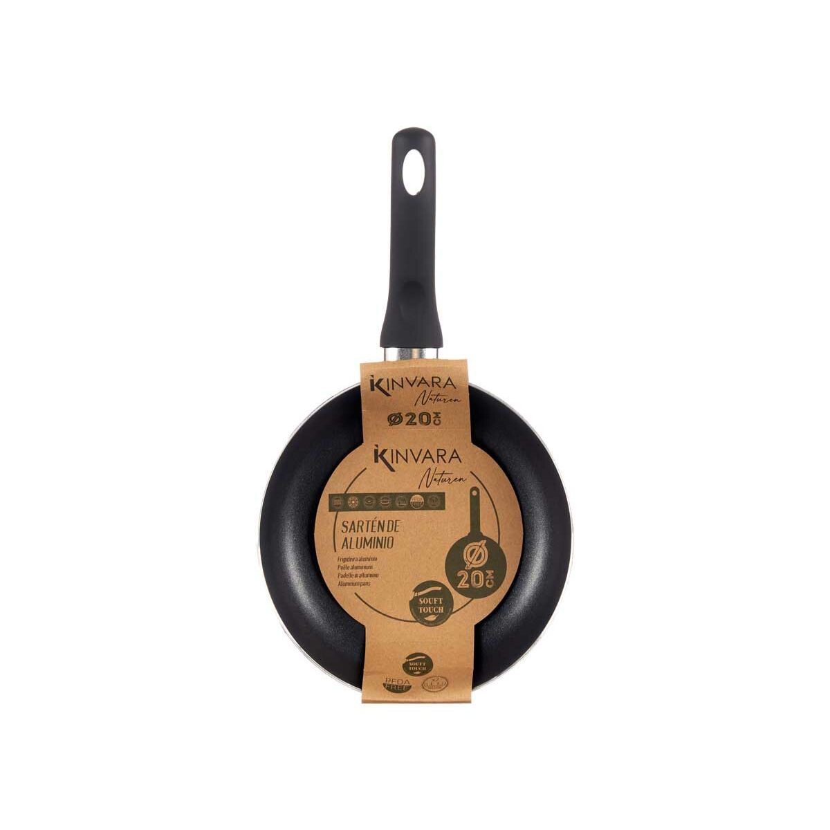 Stekpanna 20 cm Grön Aluminium (6 antal) - 2