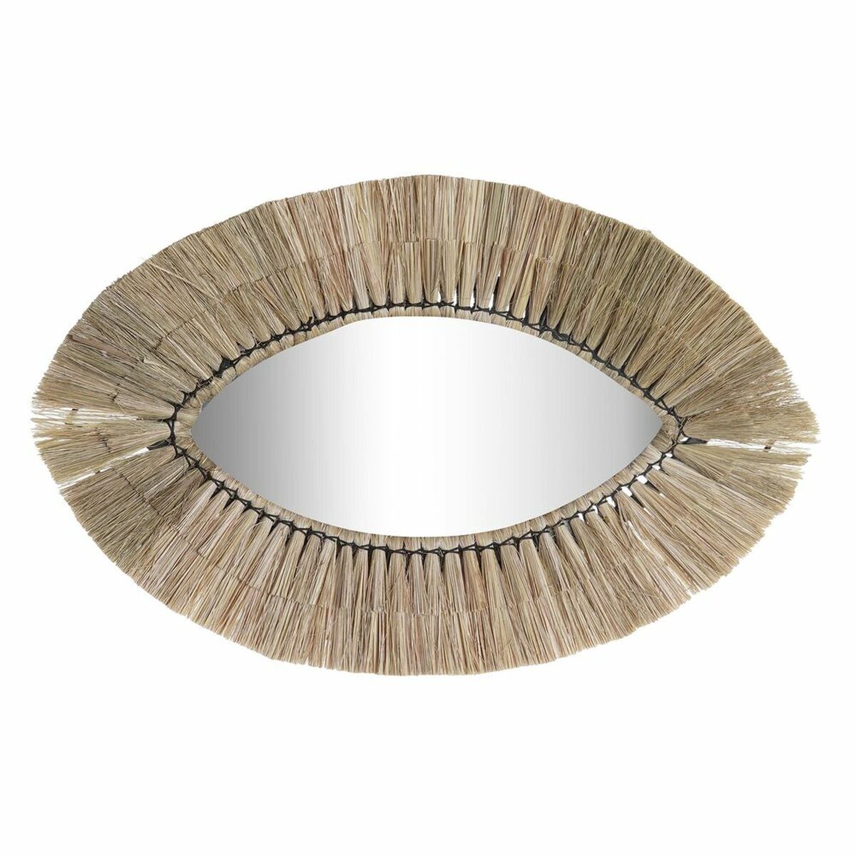 Väggspegel DKD Home Decor Glas Naturell Jute (54 x 3 x 34 cm) - 4
