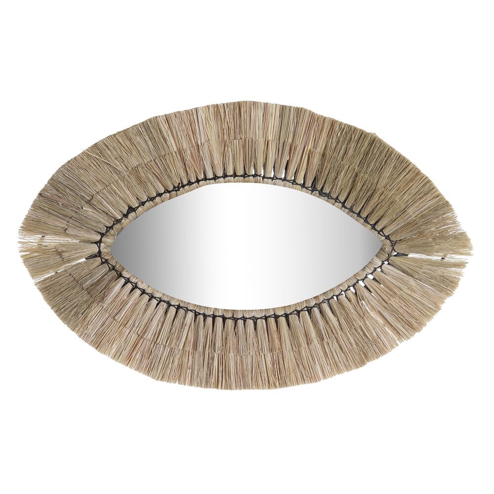 Väggspegel DKD Home Decor Glas Naturell Jute (54 x 3 x 34 cm)