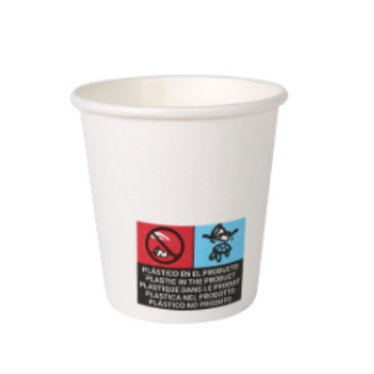 Glasset Algon Vit Papp Engångsanvändning 80 ml
