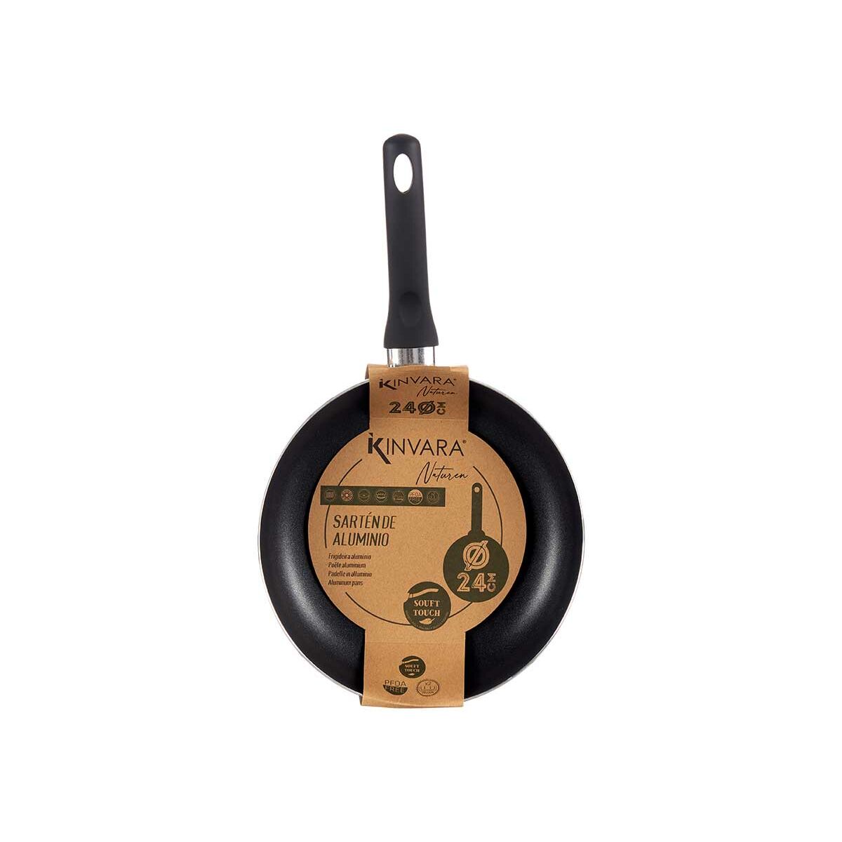 Stekpanna 24 cm Grön Aluminium (6 antal) - 2