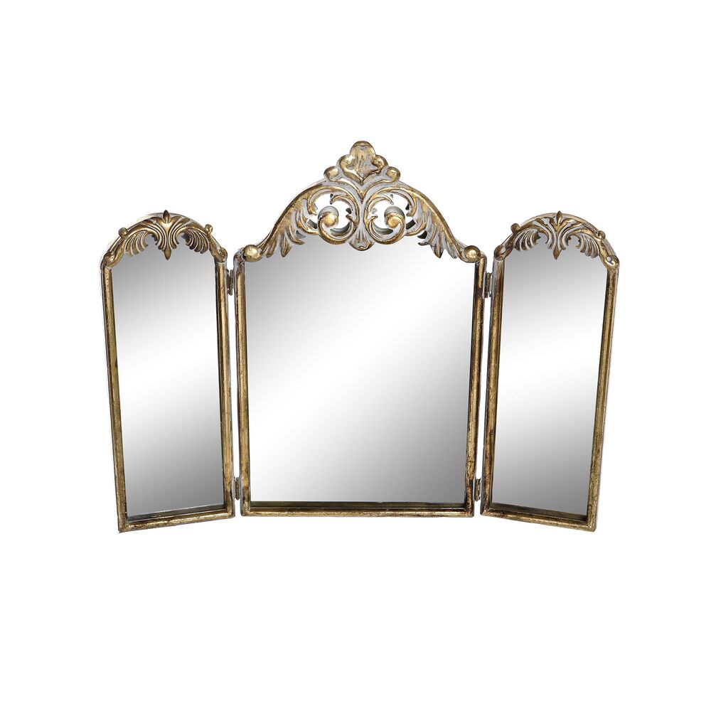 Väggspegel DKD Home Decor 43 x 2 x 35 cm Gyllene Metall Romantisk