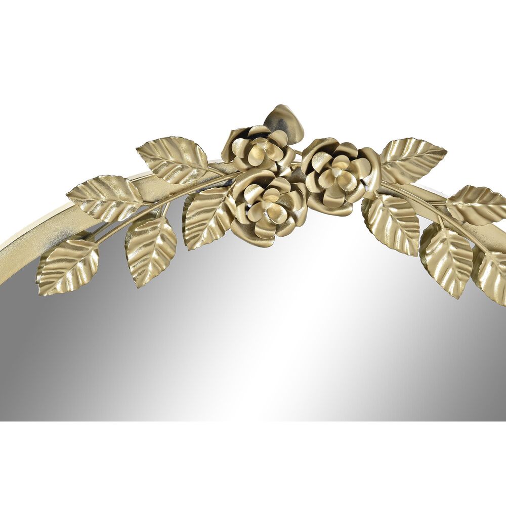 Väggspegel DKD Home Decor Gyllene Metall Virágok (60 x 4 x 66 cm) - 2
