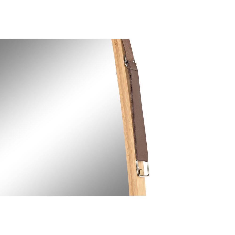 Väggspegel DKD Home Decor Speglar Naturell Brun PU (45 x 1,5 x 132 cm) - 3