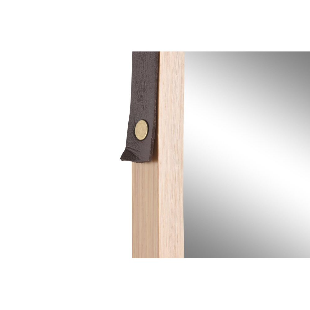 Väggspegel DKD Home Decor Speglar Naturell Brun PU (45 x 1,5 x 132 cm) - 4