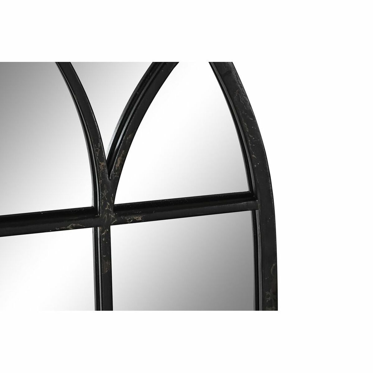 Väggspegel DKD Home Decor Svart Metall Fönster 36 x 2 x 65 cm (65 Delar) - 6