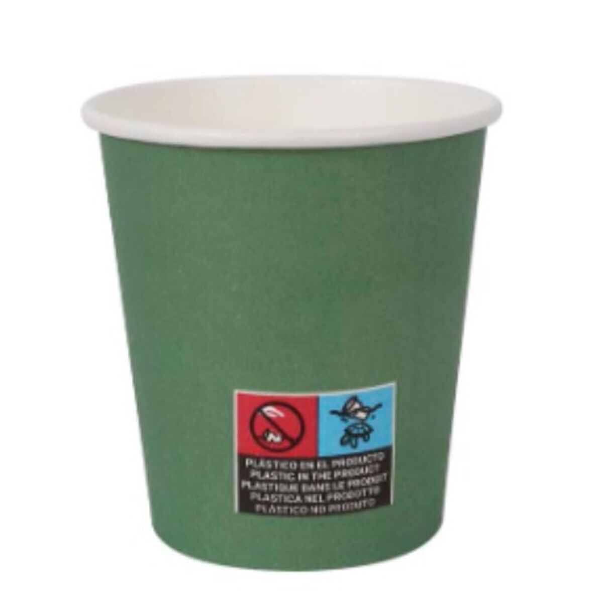 Glasset Algon 200 ml Papp Engångsanvändning Grön