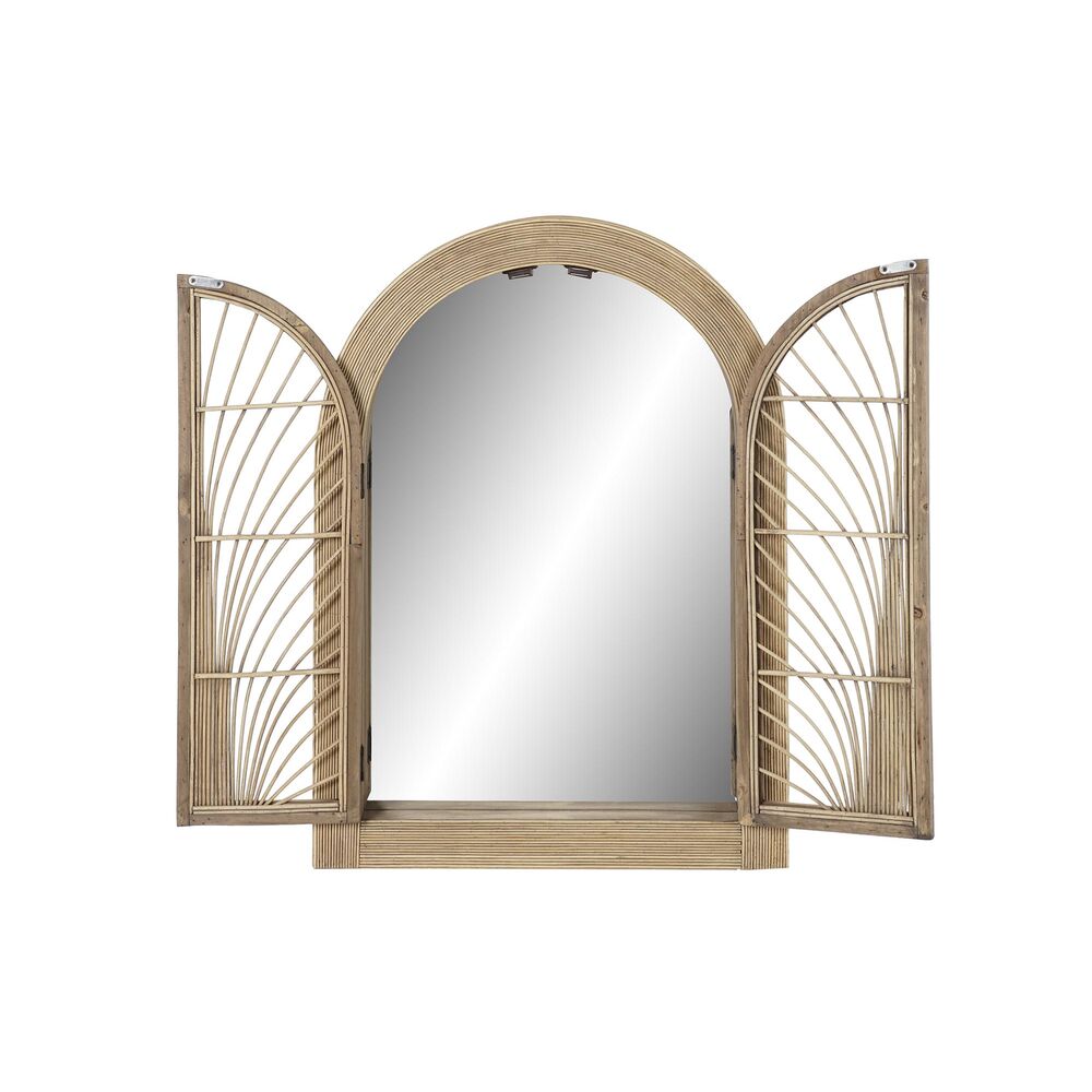 Väggspegel DKD Home Decor Naturell Brun Rattan (61 x 4 x 84 cm) (61 x 5 x 85 cm)