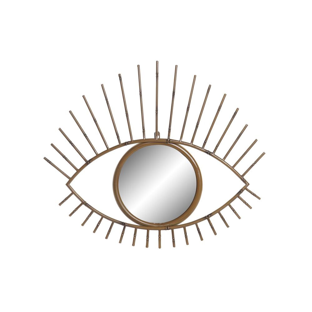 Väggspegel DKD Home Decor Naturell Metall Bali 63 x 4 x 53 cm