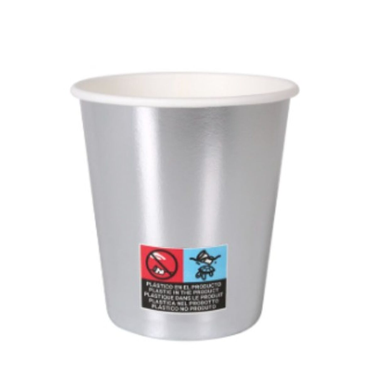 Glasset Algon Silvrig Papp Engångsanvändning 200 ml