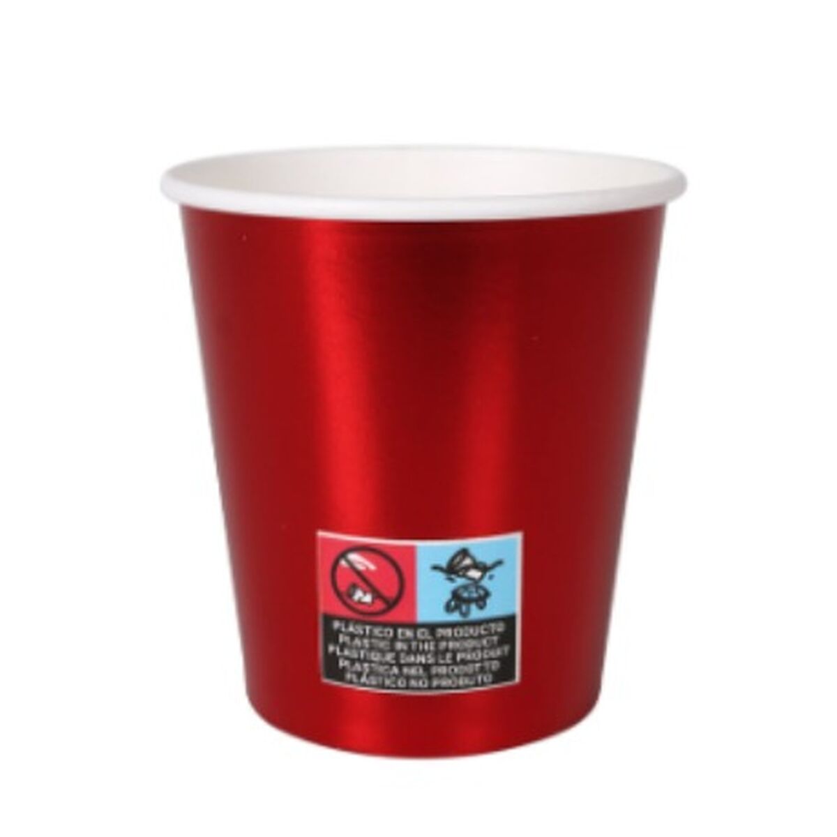 Glasset Algon Papp Engångsanvändning 200 ml Röd