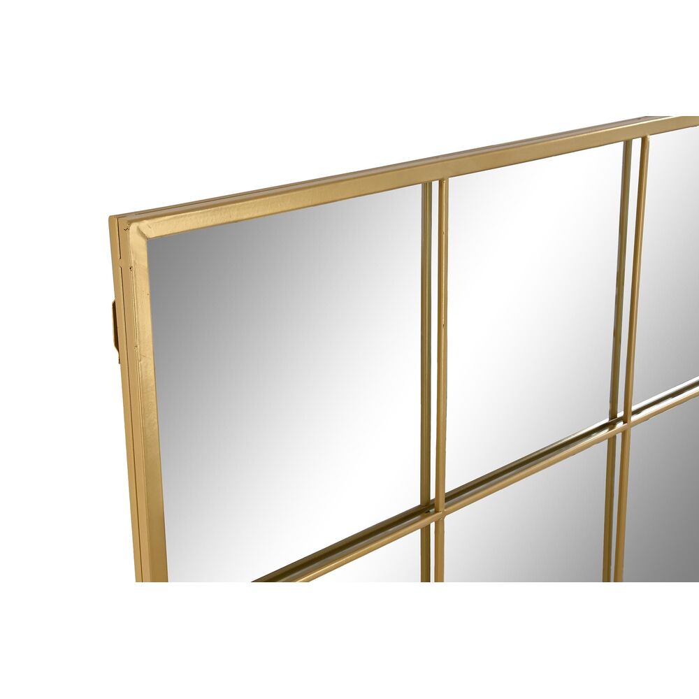 Väggspegel DKD Home Decor Gyllene Glas Järn Fönster 90 x 2 x 120 cm 90 x 1,8 x 120 cm - 3