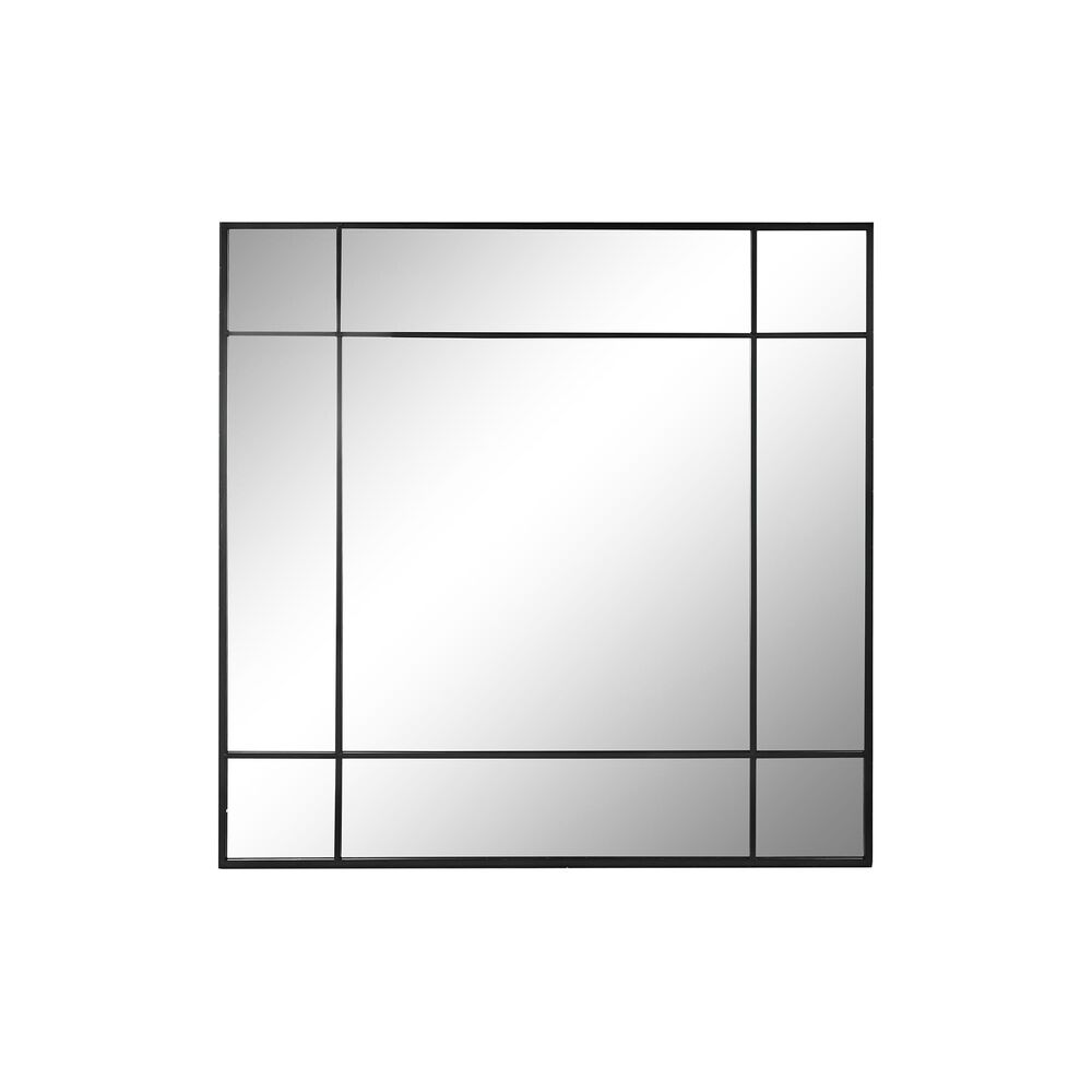 Väggspegel DKD Home Decor Svart Glas Järn 90 x 3 x 90 cm