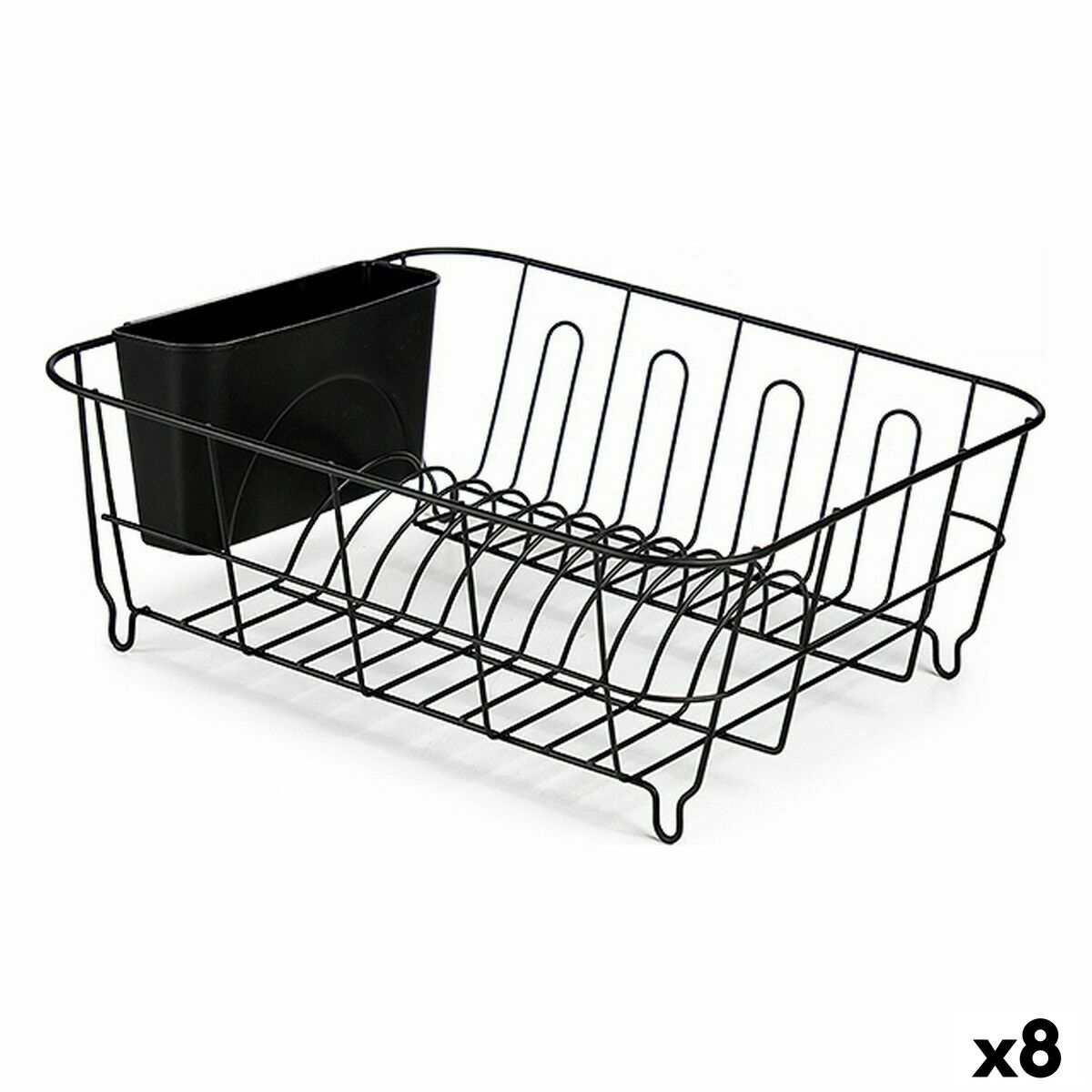 Torkställ Svart Stål 33,5 x 13,8 x 36,5 cm (8 antal)
