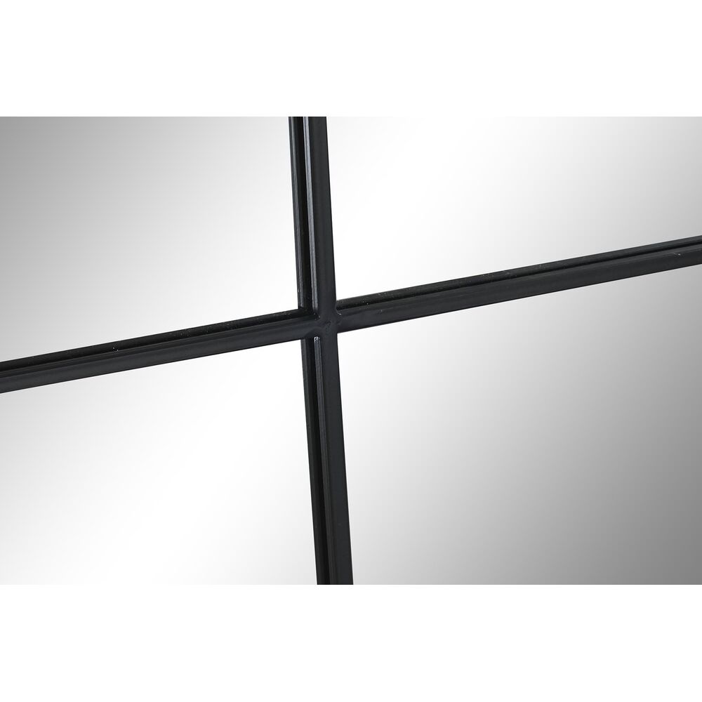 Väggspegel DKD Home Decor Svart Glas Järn Fönster 80 x 2 x 80 cm 80 x 2,5 x 80 cm - 2
