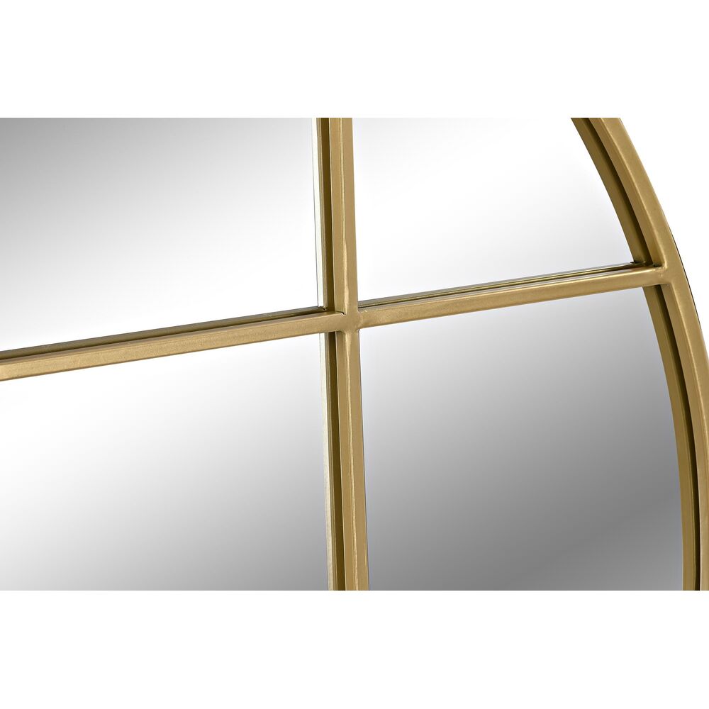 Väggspegel DKD Home Decor Glas Gyllene Fönster Järn (80 x 2,5 x 80 cm) - 2