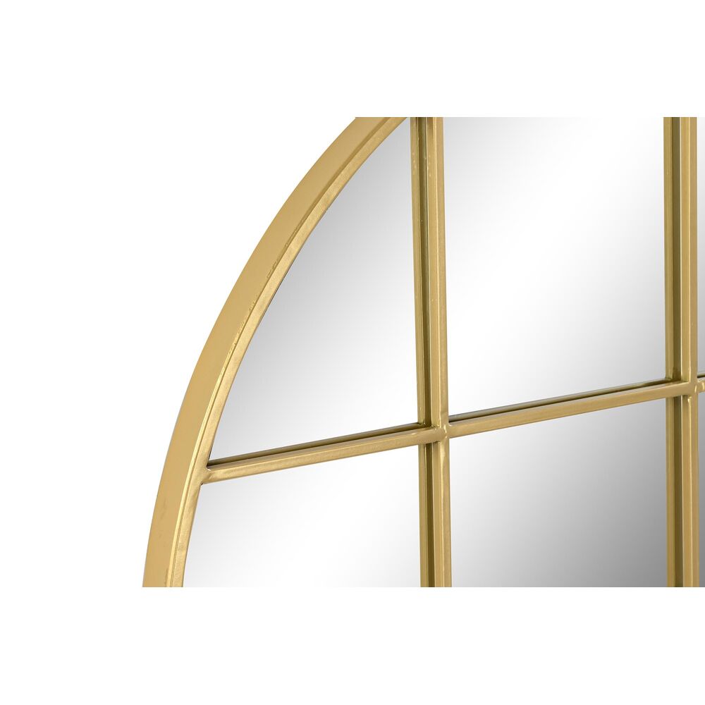 Väggspegel DKD Home Decor Glas Gyllene Fönster Järn (80 x 2,5 x 80 cm) - 3