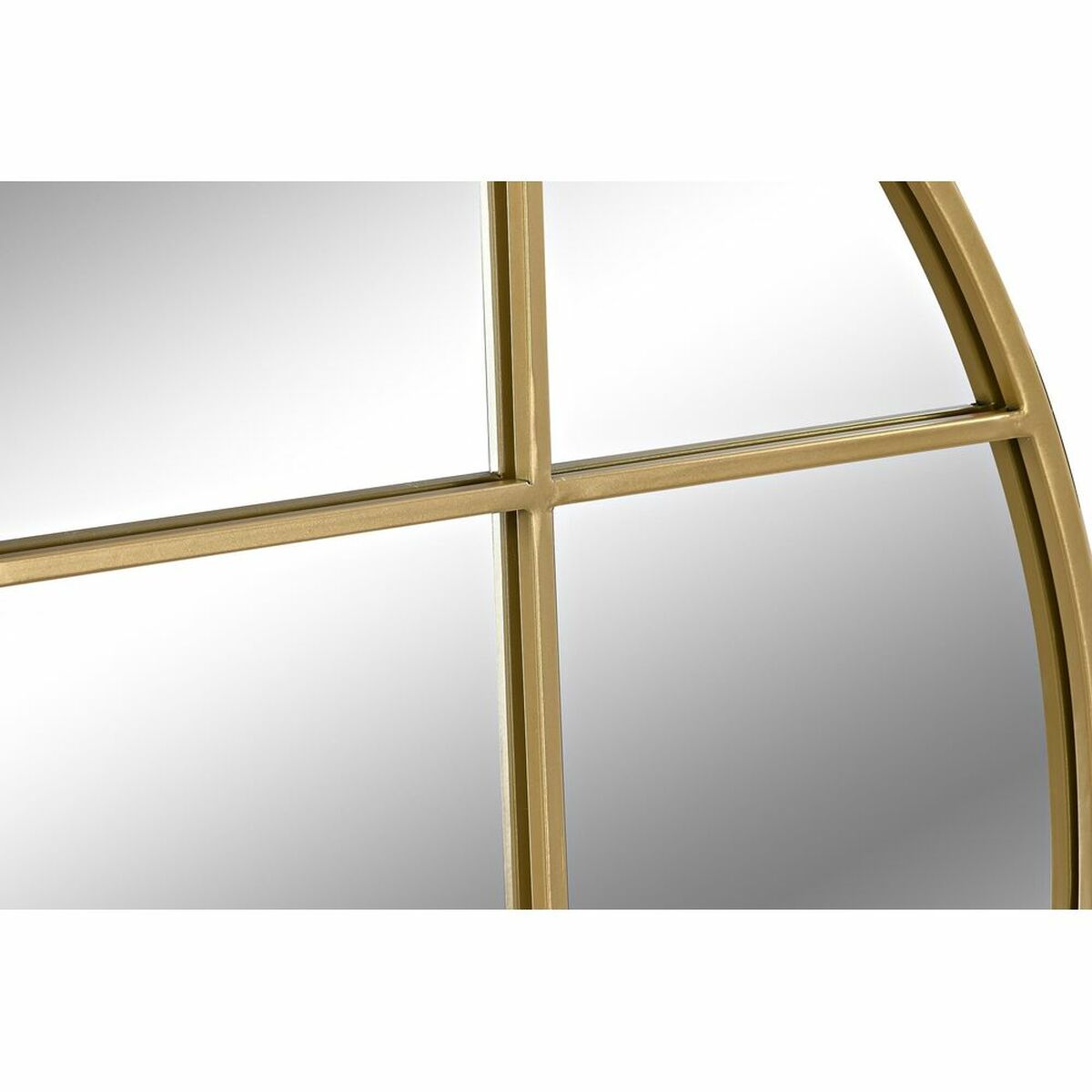 Väggspegel DKD Home Decor Glas Gyllene Fönster Järn (80 x 2,5 x 80 cm) - 5