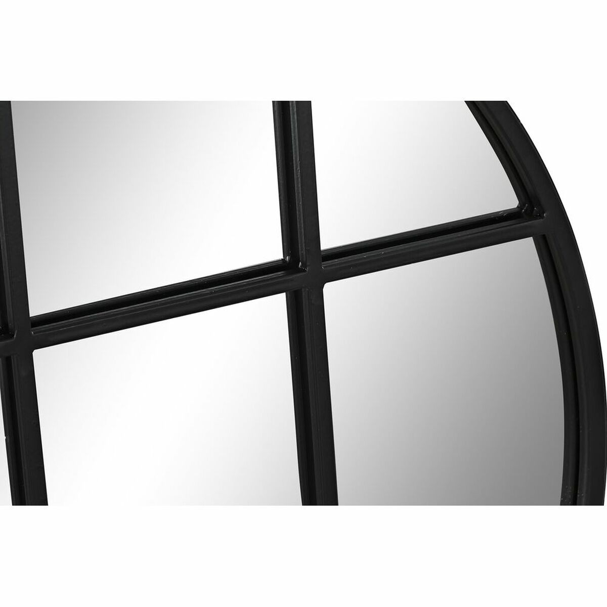 Väggspegel DKD Home Decor Glas Svart Fönster Järn (60 x 2,5 x 60 cm) - 5