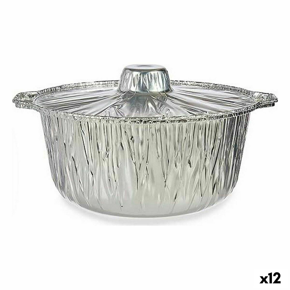 Uppsättning av köksfat Disponibel Panna Med lock Aluminium 29 x 26 x 12 cm (12 antal)