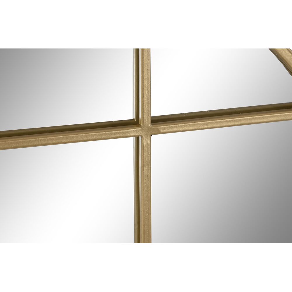 Väggspegel DKD Home Decor 60 x 2,5 x 60 cm Glas Gyllene Järn Fönster (60 Delar) - 2