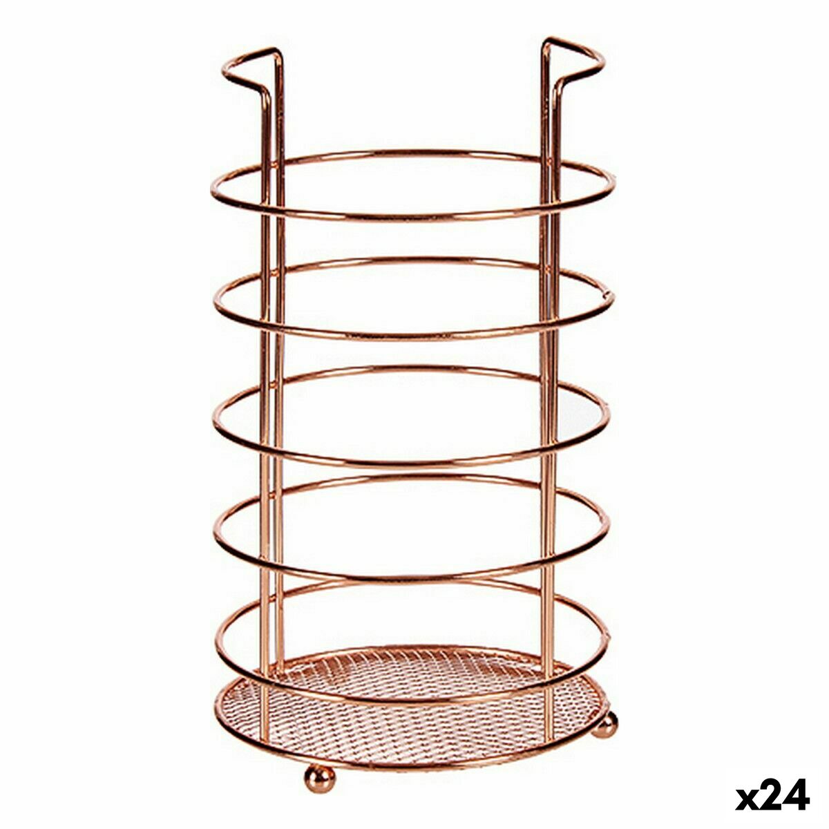 Bestickhållare Koppar Metall 11,5 x 20,5 x 11,5 cm (24 antal)