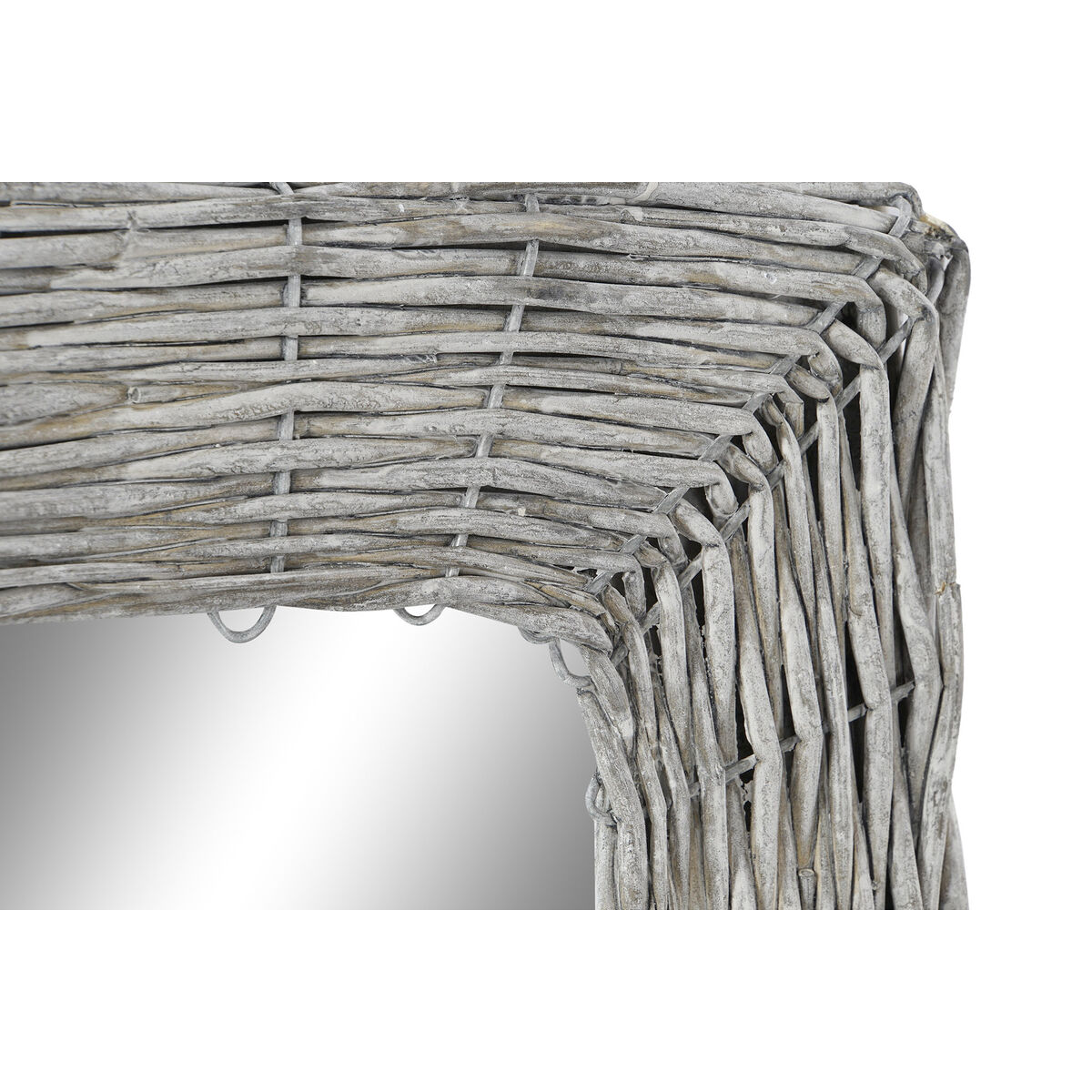 Väggspegel DKD Home Decor Speglar Grå vide Cottage (43 x 4 x 133 cm) (43 x 4 x 132 cm) - 2