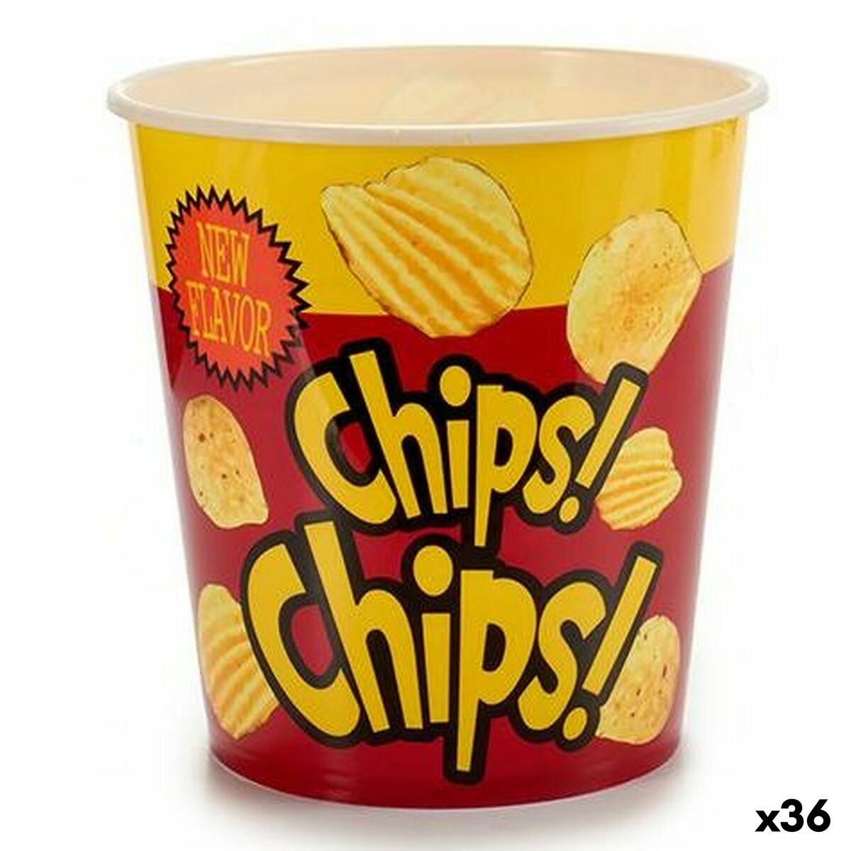 Snacksskål Pommes frites polypropen 2,8 L 18 x 18 x 18 cm (36 antal)