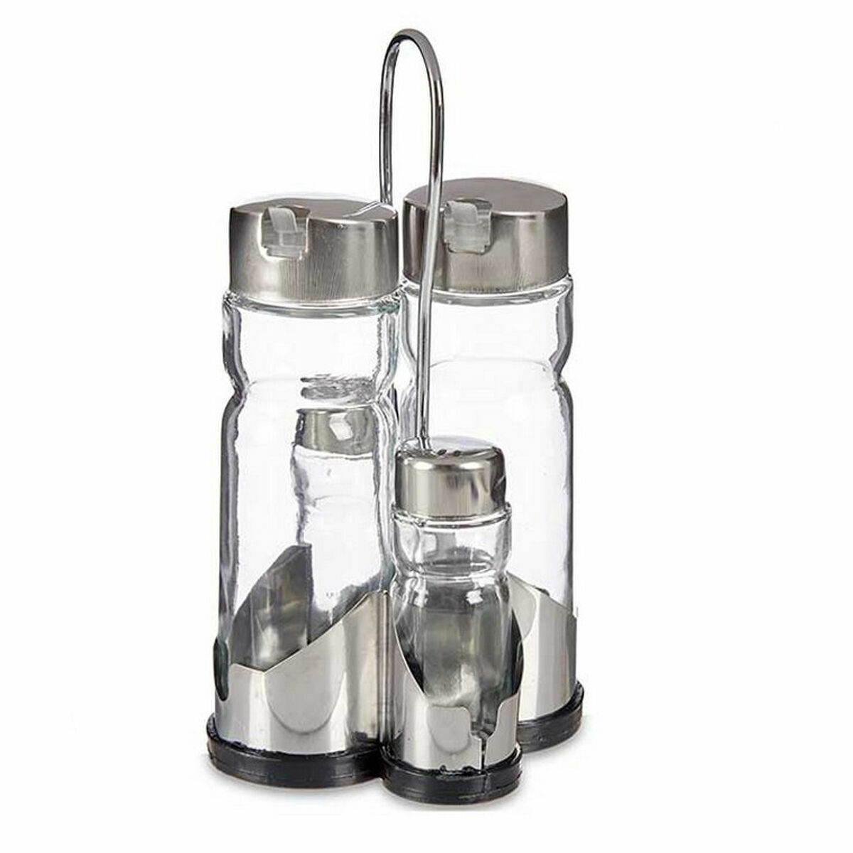 Set med olja och vinäger Transparent Metall (12 antal) - 2