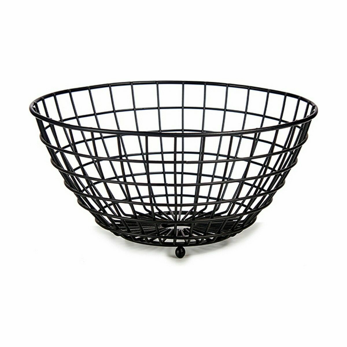 Fruktskål Svart Stål 28 x 11 x 28 cm (12 antal) - 2