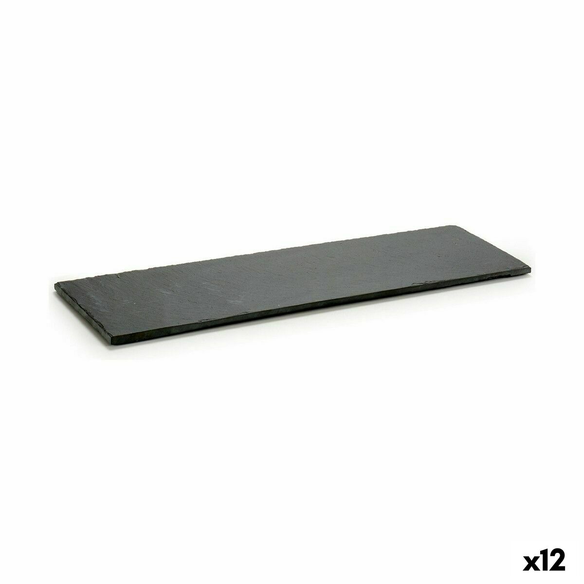 Snacksbricka Svart Skiffer 50 x 0,5 x 15 cm (12 antal)