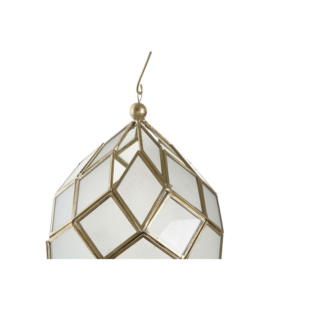 Lykta DKD Home Decor Genomskinligt Glas Gyllene Mässing (19 x 19 x 31 cm) - 2