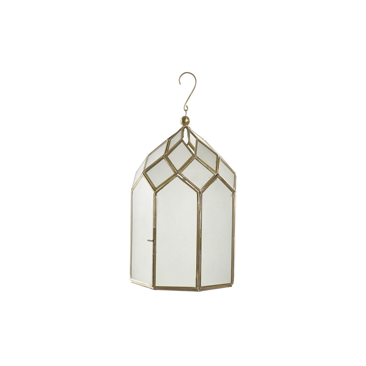 Lykta DKD Home Decor Genomskinligt Glas Gyllene Mässing (19 x 19 x 31 cm) - 4