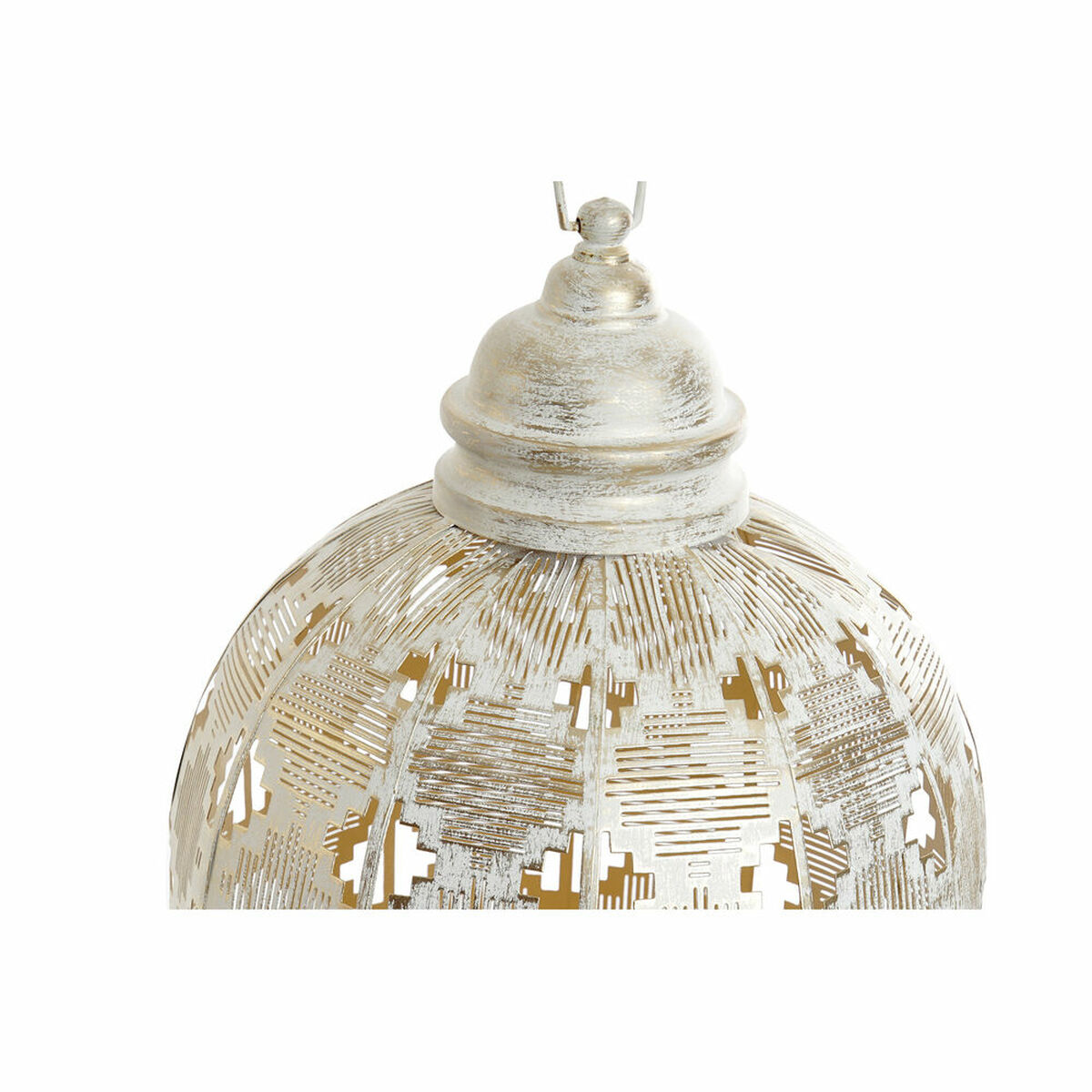 Bur DKD Home Decor 27,5 x 27,5 x 52 cm Antikbehandlad Gyllene Metall Vit Trädgård - 6