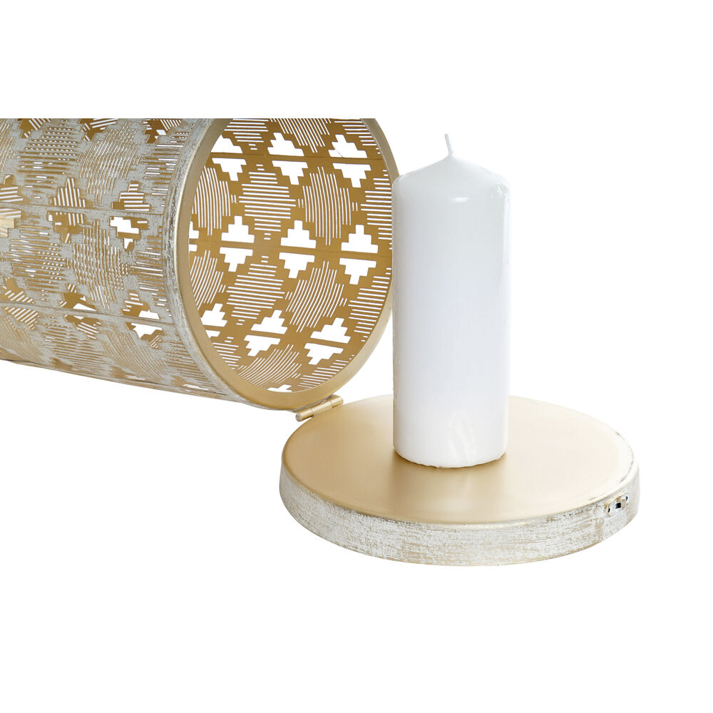 Bur DKD Home Decor 27,5 x 27,5 x 52 cm Antikbehandlad Gyllene Metall Vit Trädgård - 2
