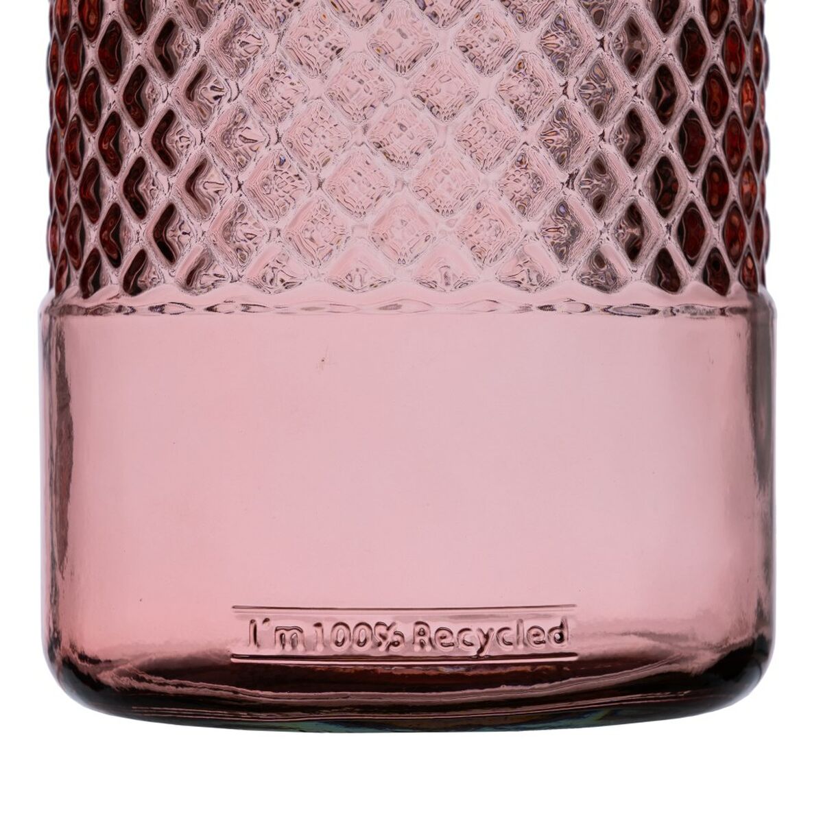 Vas Rosa återvinningsglas 15 x 15 x 28 cm - 2