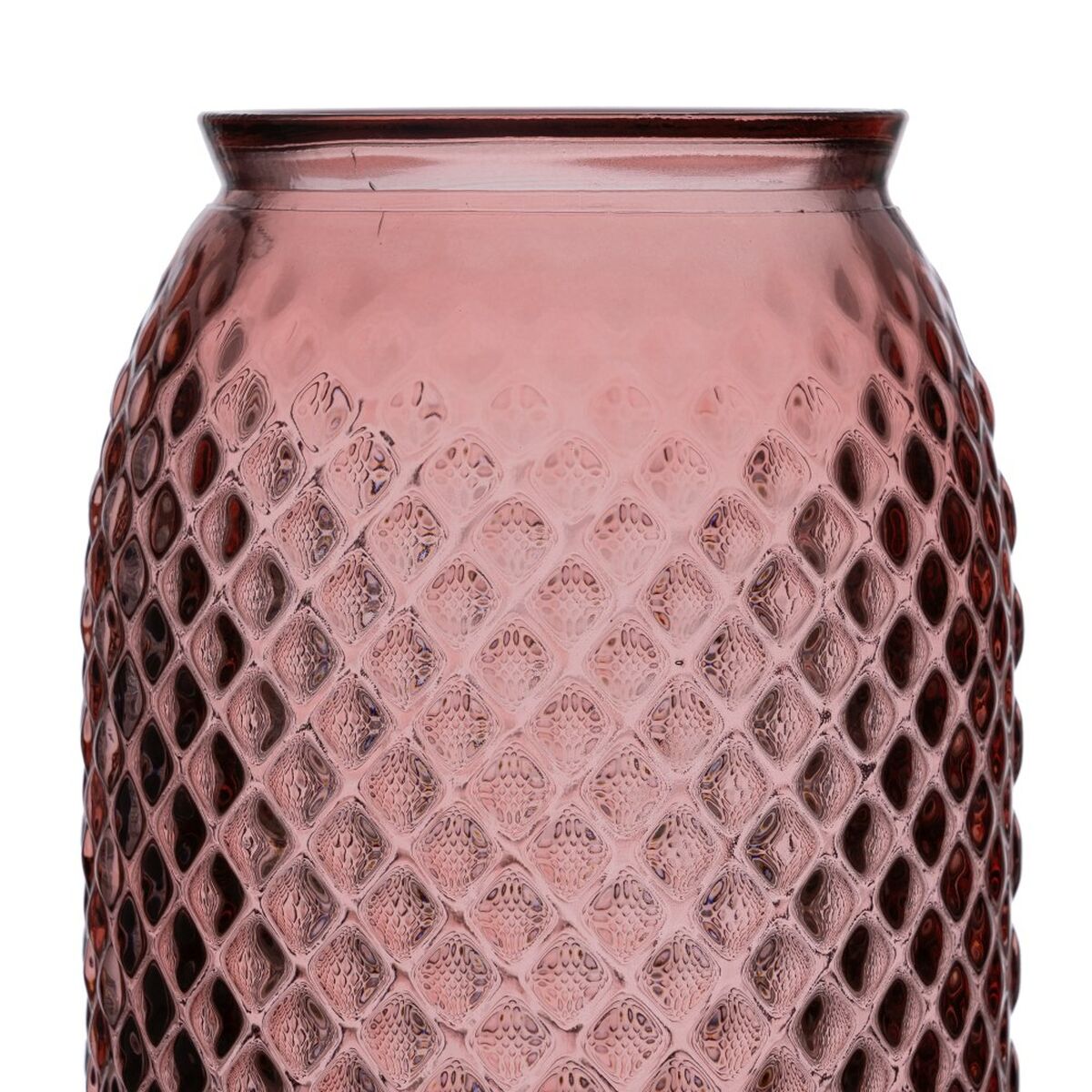 Vas 15 x 15 x 45 cm Rosa återvinningsglas