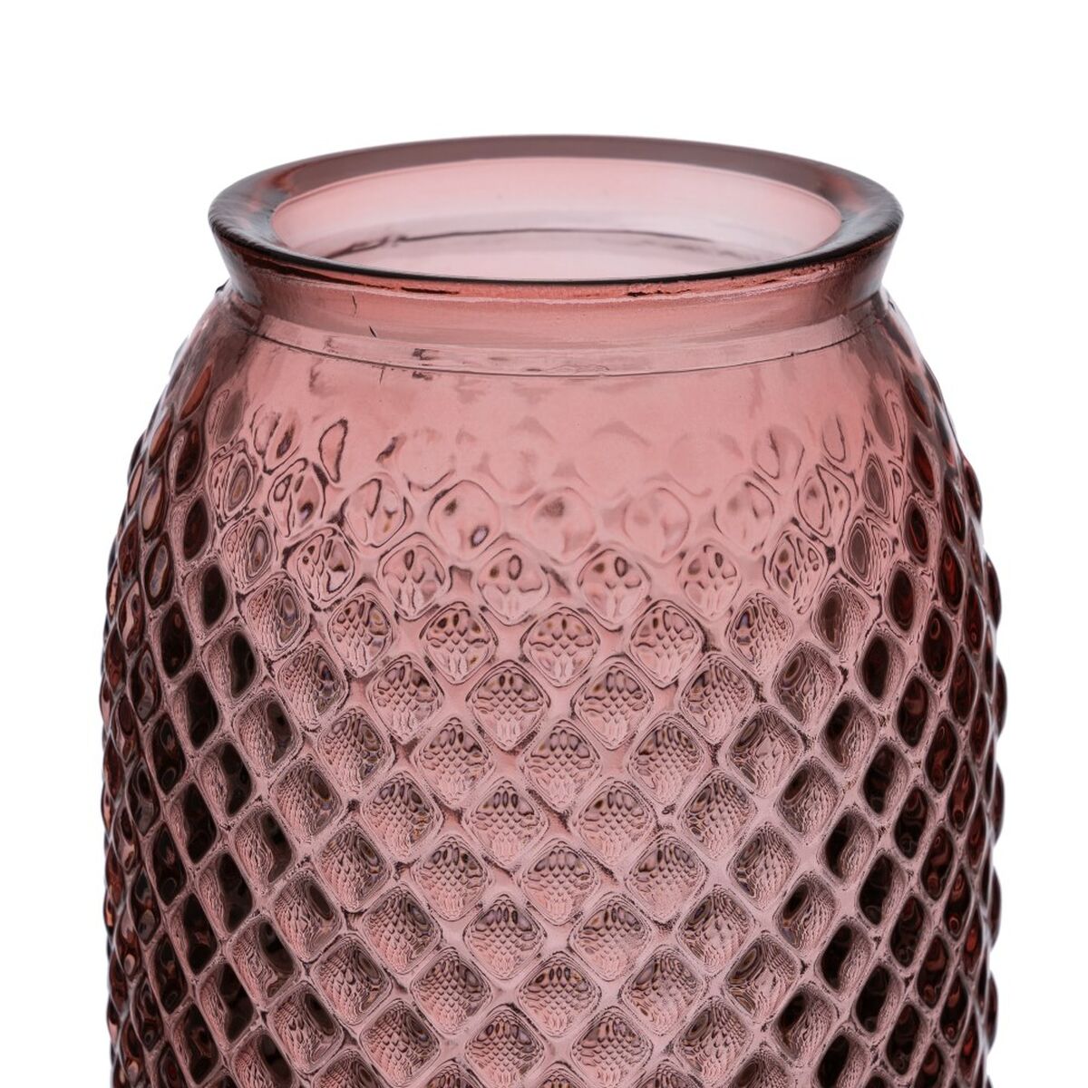 Vas 15 x 15 x 45 cm Rosa återvinningsglas - 3