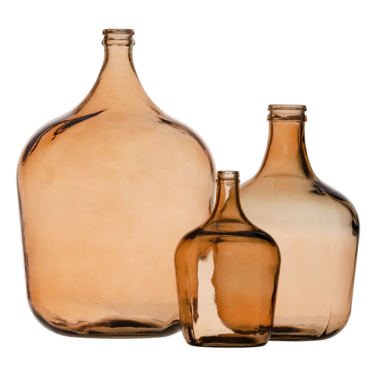 Dekorativ karaff återvinningsglas Karamellfärgat 27 x 27 x 42 cm - 4